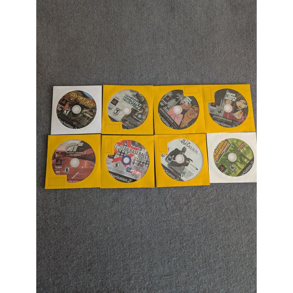 PlayStation 2 PS2 Game Lot of 8 - GTA Vice City and III, Hitman, Gran Turismo 3